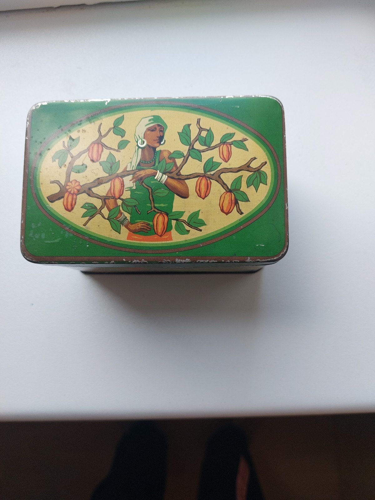 Vintage De Gruyter's Cacao Blik - Groenmerk, Antiek en Kunst, Ophalen of Verzenden