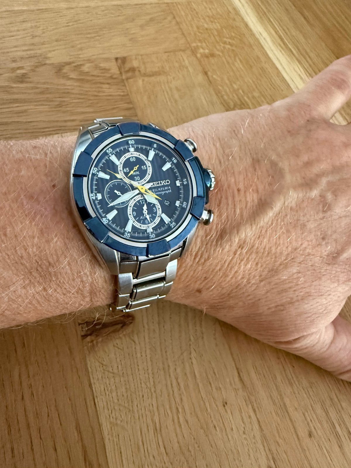 Seiko Velatura stalen band, Ophalen of Verzenden, Zo goed als nieuw, Staal, Seiko