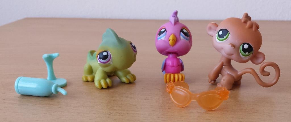 Littlest Pet Shop: Tropical Trio #372 + 373 + 374 - 2007, Verzamelen, Poppetjes en Figuurtjes, Gebruikt, Ophalen of Verzenden