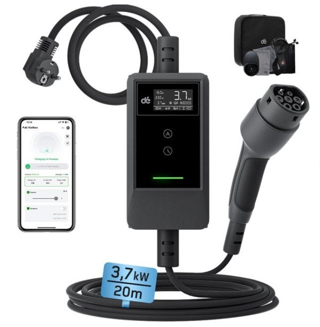 Dé mobiele lader 20 meter type 2 / Regelbaar met App!!, Ophalen of Verzenden, Zo goed als nieuw, Laadkabel