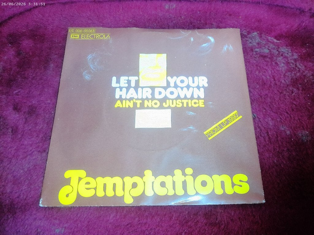 Temptations - Let your hair down, Cd's en Dvd's, Vinyl Singles, Ophalen of Verzenden, Zo goed als nieuw