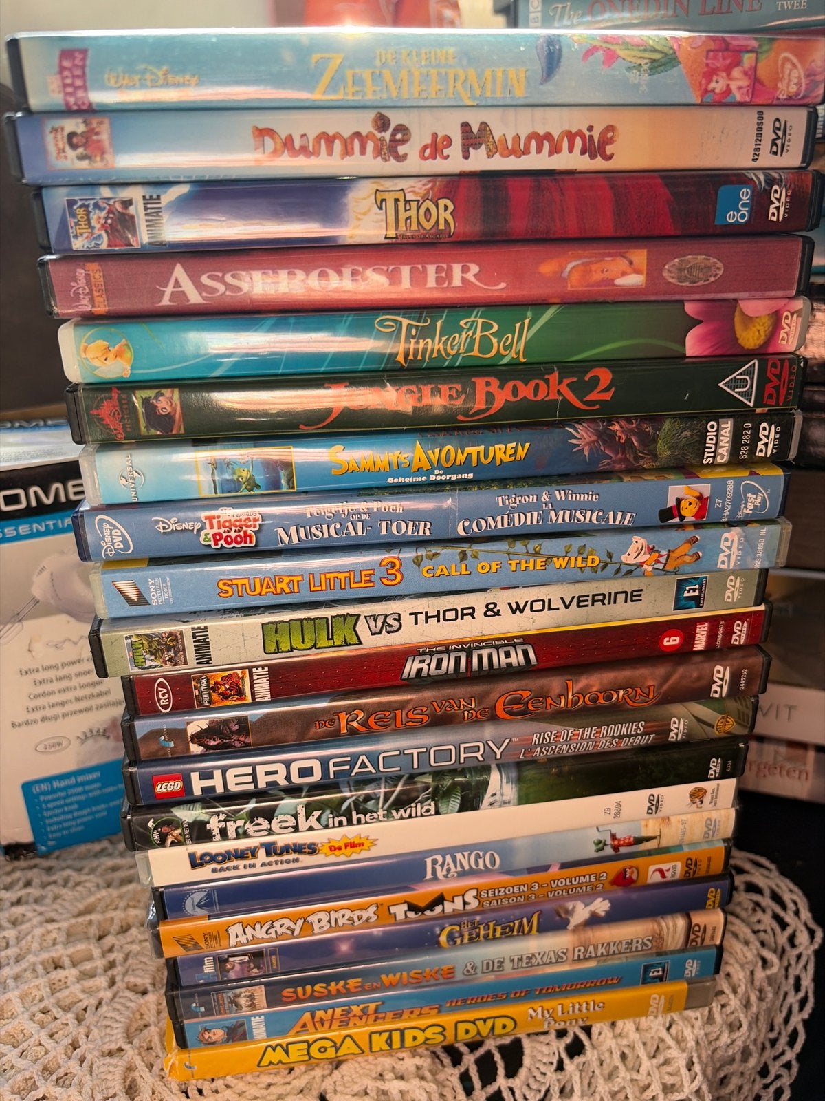Grote collectie diverse kinderfilms en animaties op DVD, Gebruikt, Animatie, Alle leeftijden, Box/collectie