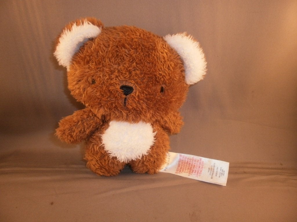 primark beer bruin witte buik/oren velours 15 cm zwarte neus, Beer, Nieuw, Ophalen of Verzenden, Klein (minder dan 20 cm)