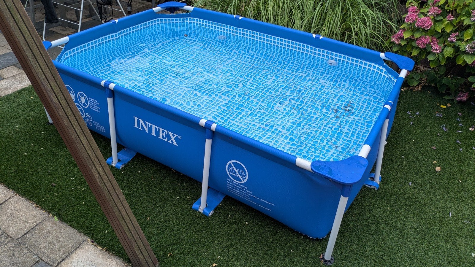 Intex Zwembad 155x225x60cm met pomp en chemicaliën, Ophalen, Minder dan 80 cm, 200 tot 400 cm, Rechthoekig