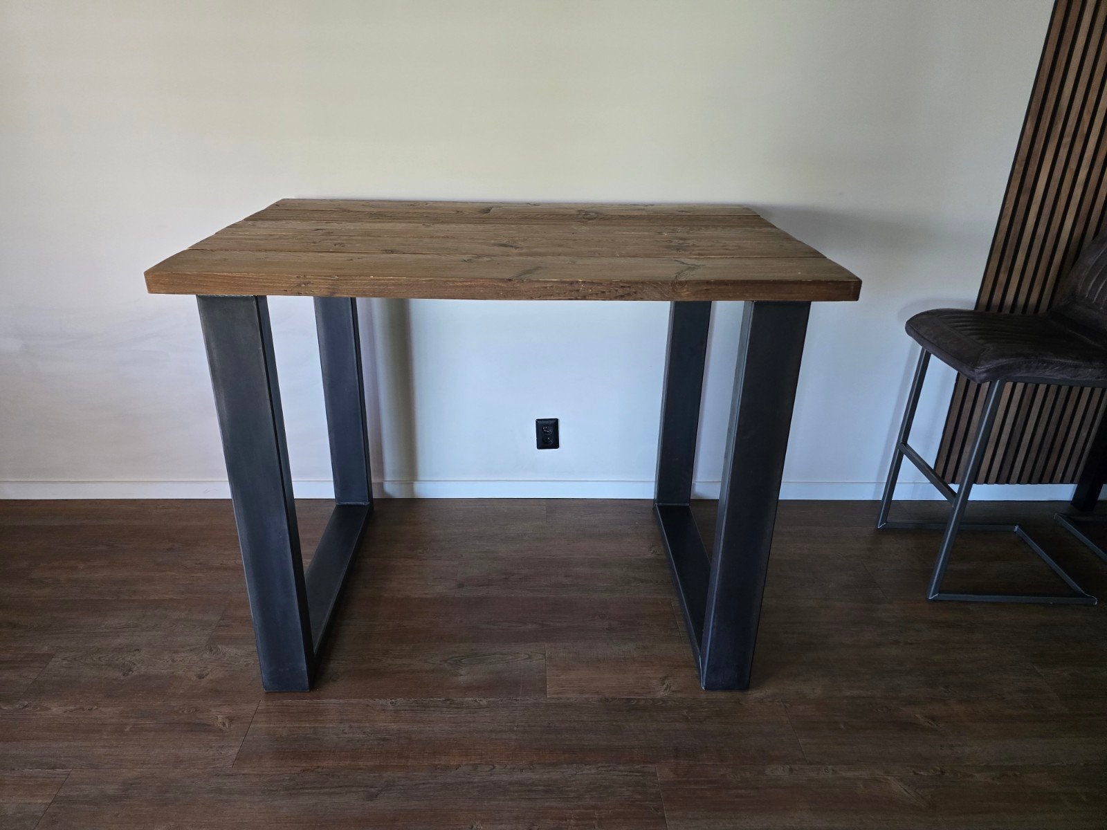Bar tafel industrieel, Huis en Inrichting, Tafels | Eettafels, Ophalen, 100 tot 150 cm, 50 tot 100 cm, Zo goed als nieuw
