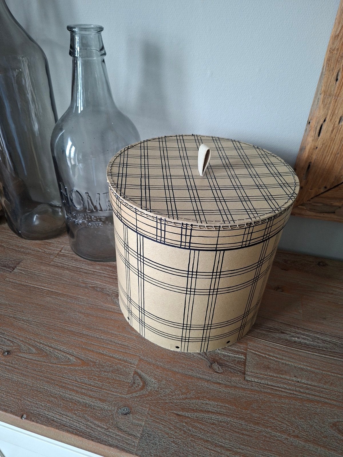Vintage hoedendoos IKEA -, Vintage, Beige, Ophalen of Verzenden, Zo goed als nieuw