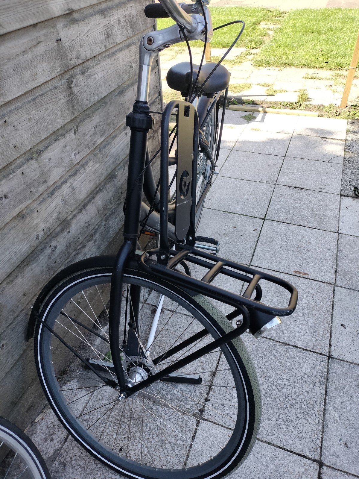 Zwarte Gazelle stadsfiets met voordrager en versnellingen, Ophalen, Terugtraprem, Gebruikt, Versnellingen