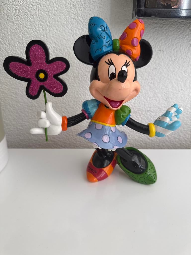 Romero britto Minnie Mouse Beeldje - esign, Verzamelen, Disney, Zo goed als nieuw, Beeldje of Figuurtje, Mickey Mouse, Ophalen of Verzenden