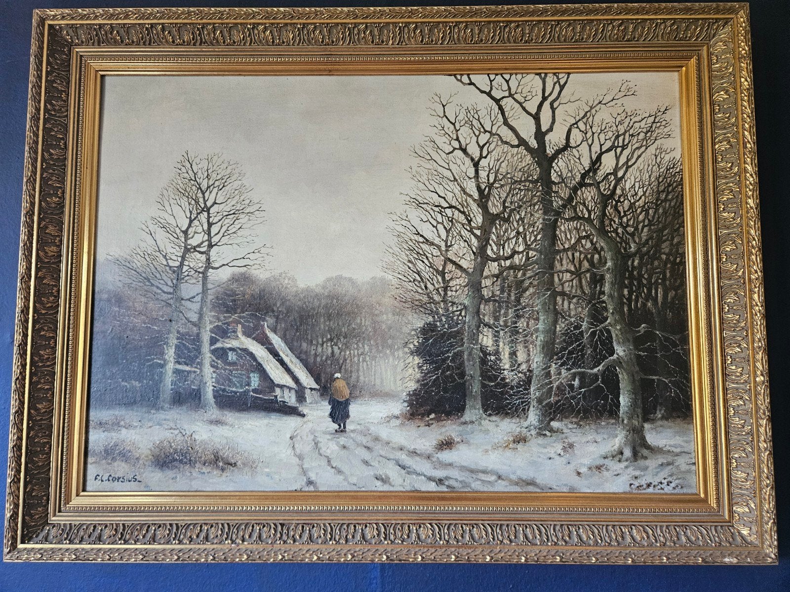 2x F.L. Corsius schilderij, Antiek en Kunst, Kunst | Schilderijen | Klassiek, Ophalen