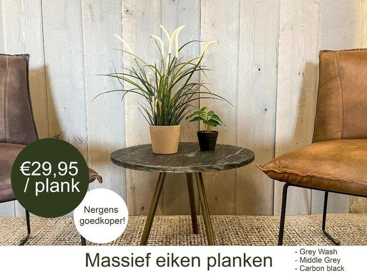 Eiken planken | Massief eiken | Gekleurde eiken planken, Doe-het-zelf en Verbouw, Ophalen, Minder dan 25 mm, Eiken, Nieuw