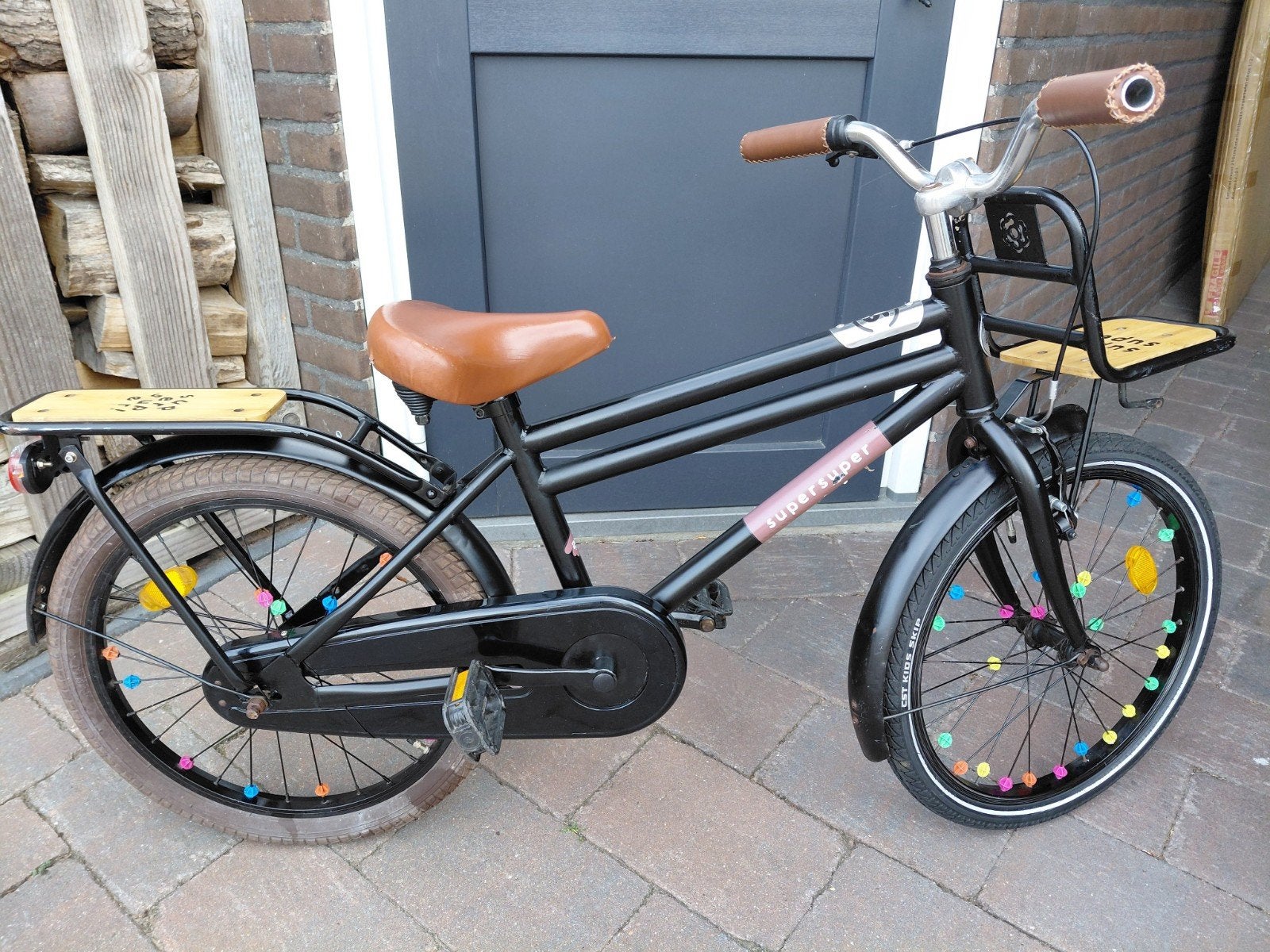 Kinderfiets transportfiets, Ophalen, Zo goed als nieuw, Super Super, Terugtraprem