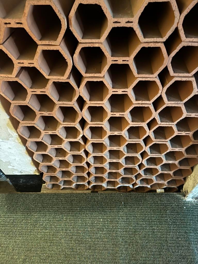 Terracotta wijn rek elementen 113 stuks, Huis en Inrichting, Woonaccessoires | Wijnrekken, Ophalen, Zo goed als nieuw, Minder dan 5 flessen