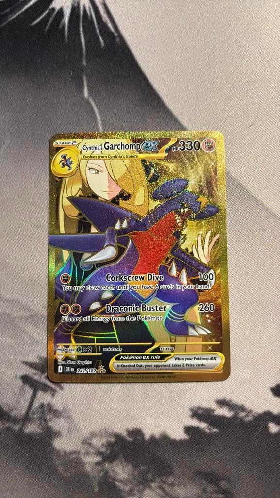 Cynthia's Garchomp ex 241/182 - Pokémon Kaart, Ophalen, Nieuw, Losse kaart, Foil