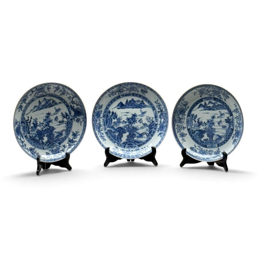 Drie Chinees porseleinen borden, Qianlong, Ophalen of Verzenden