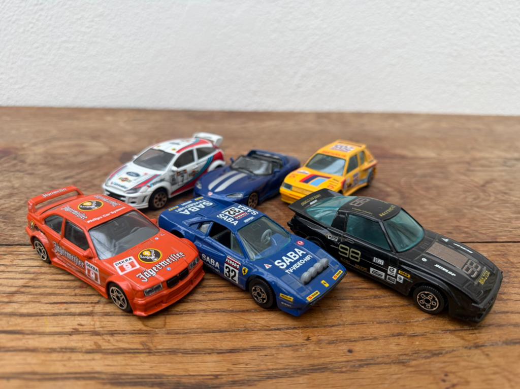 Bburago 1:43 set van 7 sportauto’s jaren 90, Ophalen of Verzenden, Zo goed als nieuw, Auto, Overige merken