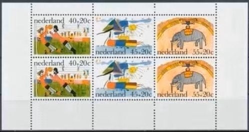 Nederland 1976 - nvph 1107 - Blok Kinderzegels - abw, Postzegels en Munten, Postzegels | Nederland, Ophalen of Verzenden, Na 1940