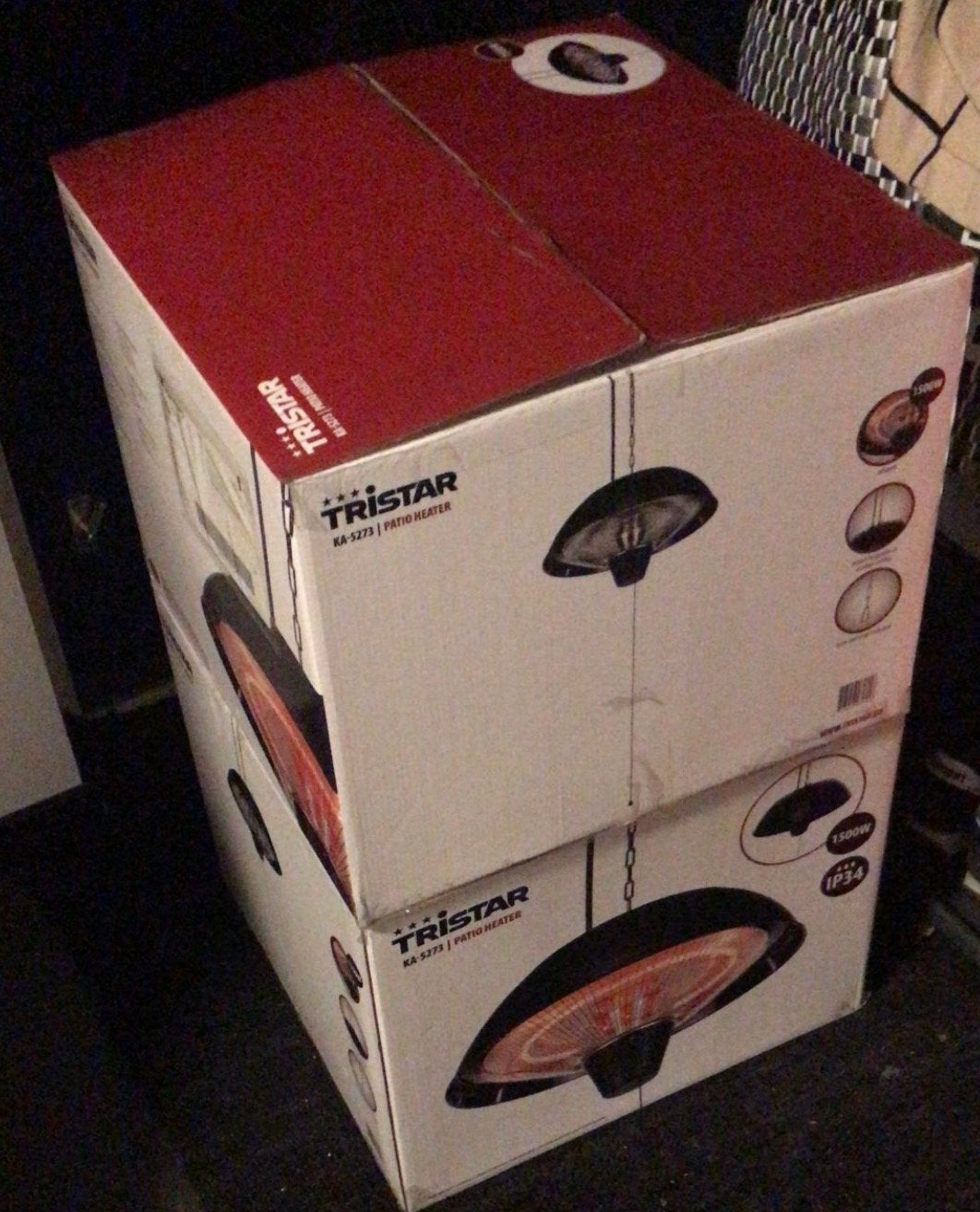 Twee Tristar KA-5273 Patio Heaters - Zo goed als nieuw, Ophalen, Zo goed als nieuw, Hangende haard, Overige soorten