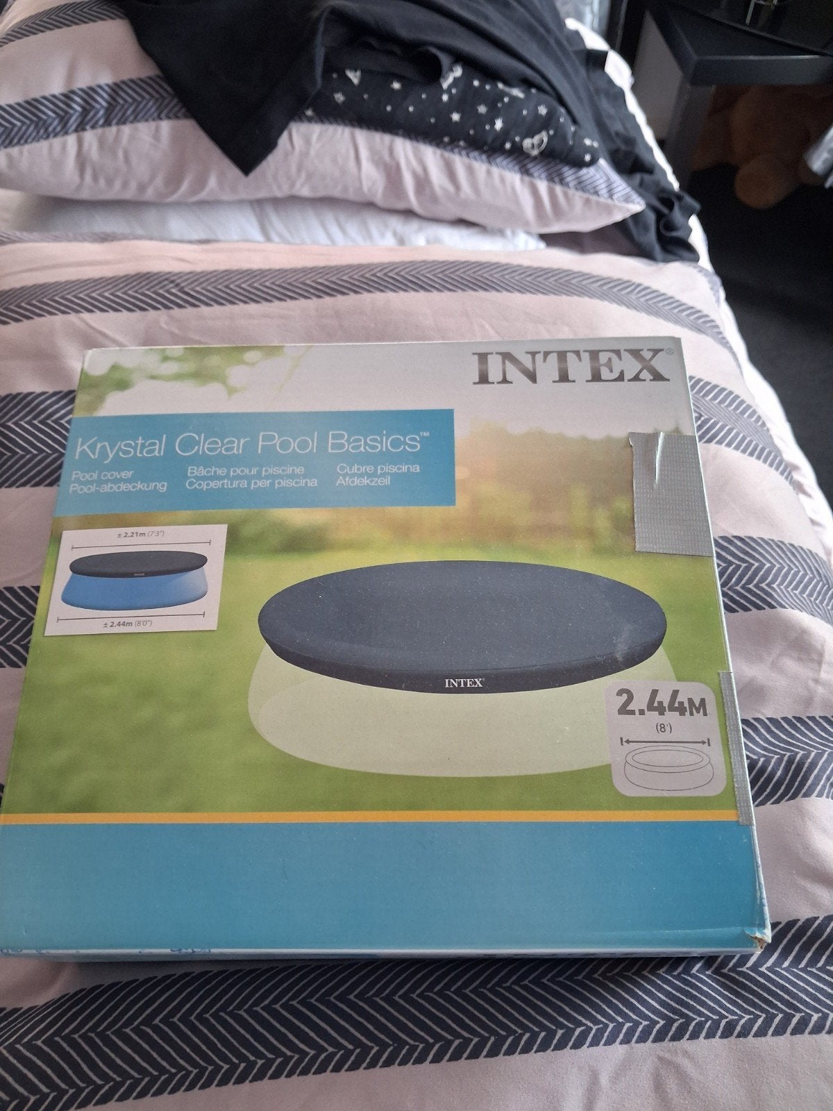 Intex Krystal Clear Pool Basics Afdekzeil 2.44M, Tuin en Terras, Ophalen, Overige typen, Rond, Nieuw