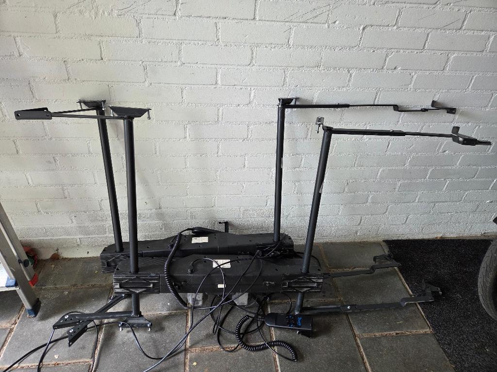 2 motoren voor 2 lattenbodems, Ophalen, Tweepersoons, Metaal, 160 cm