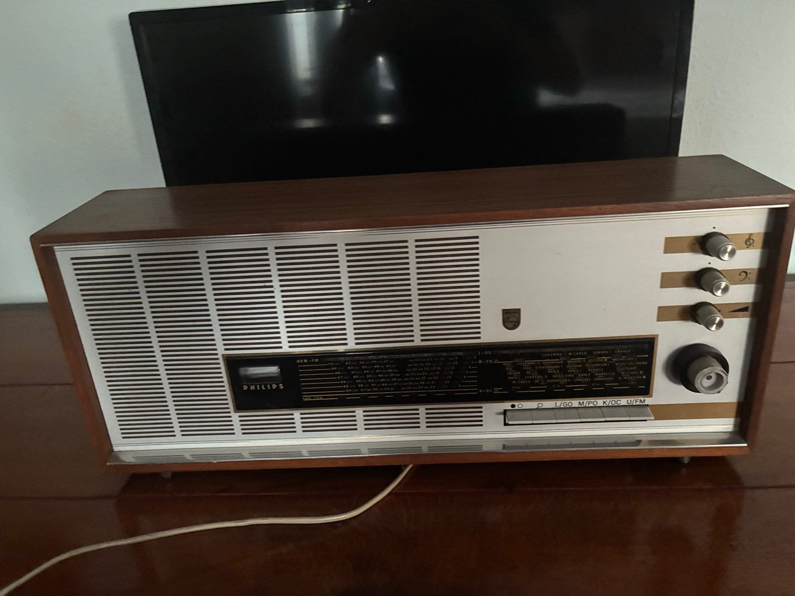 Vintage Philips buizenradio - werkend, Ophalen of Verzenden, Gebruikt, Radio