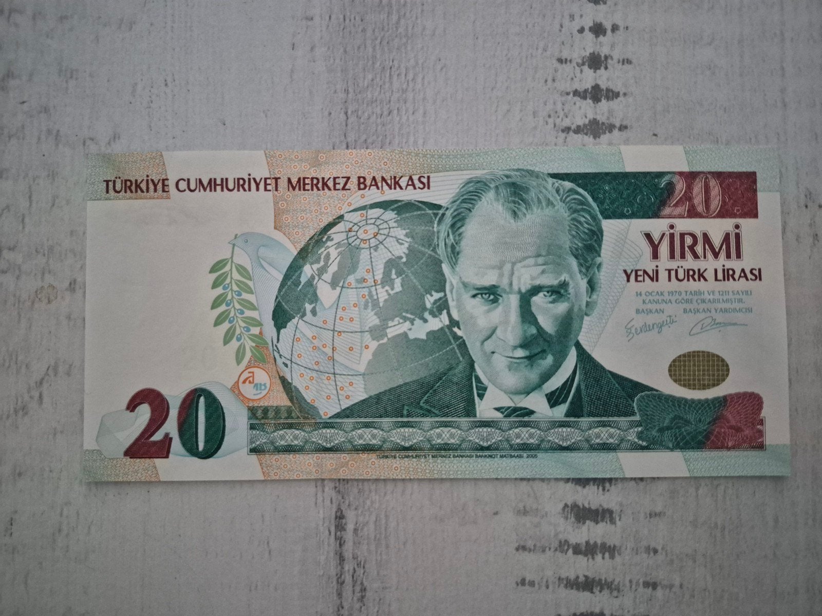 Turkije 20 YTL 2005 UNC Mustafa Kemal Atatürk, Ophalen of Verzenden, Overige landen, Los biljet