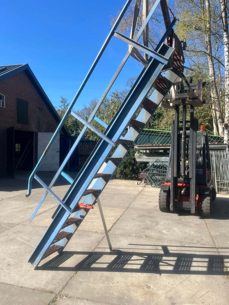 Ruimte besparende trap ijzer 2.75 hoog  60 cm vluchttrap, Ophalen, Gebruikt