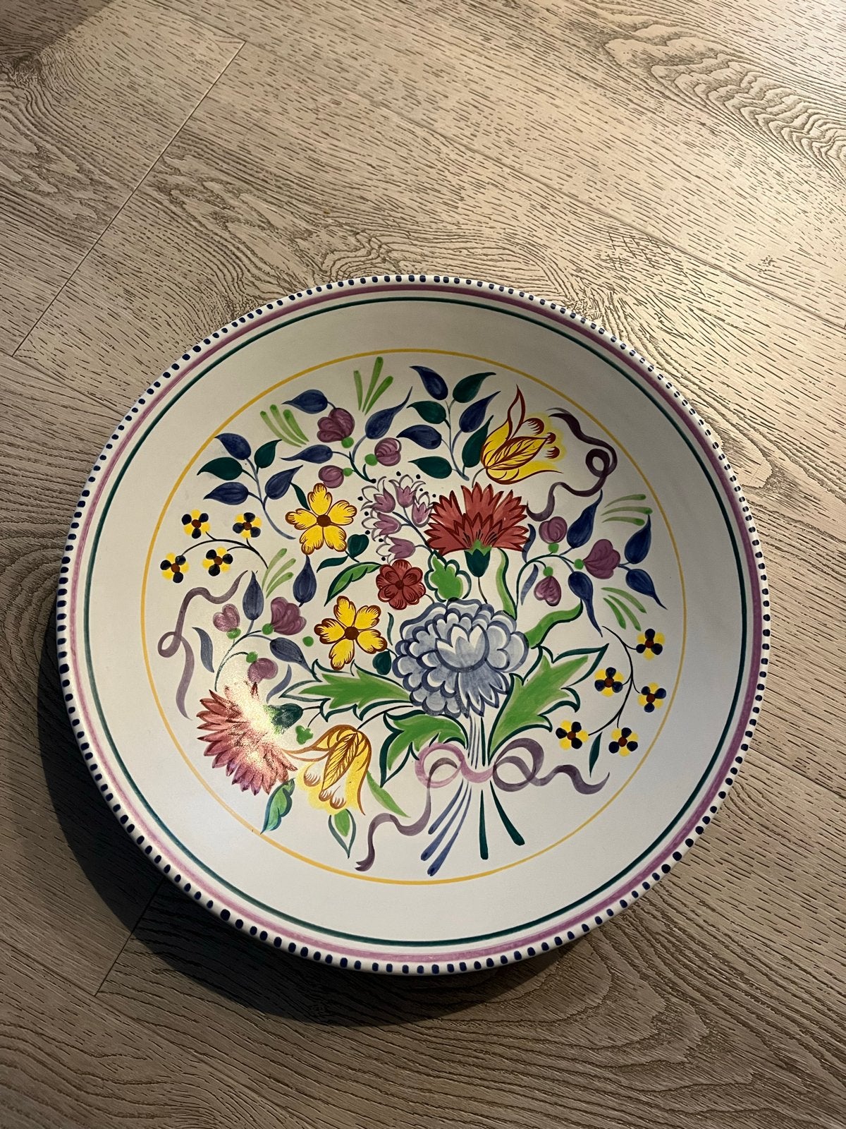 Poole England Fruitschaal met bloemendecoratie, Ophalen of Verzenden