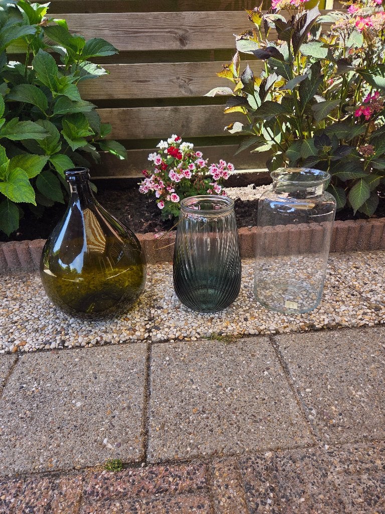 Vazen, Huis en Inrichting, Ophalen, Zo goed als nieuw, Glas, 40 cm