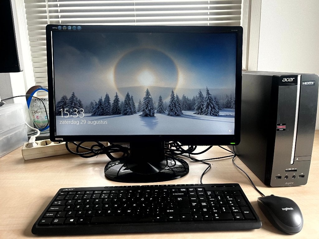 Set: Acer Aspire XC100 + BenQ 21,5" Full HD monitor, Ophalen, Gebruikt, HDD, Met monitor