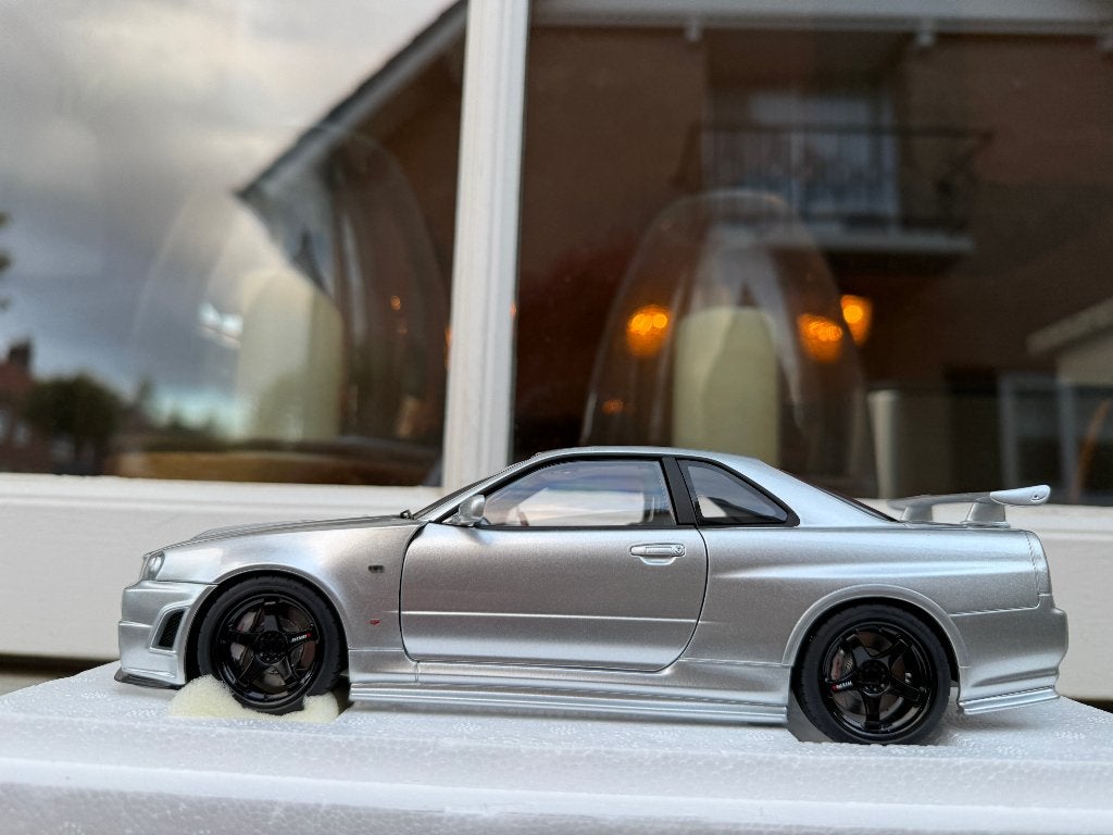 1:18 Nissan Skyline R34 GT-R Nismo Z-Tune zilver Autoart, Auto, Autoart, Nieuw, Ophalen of Verzenden