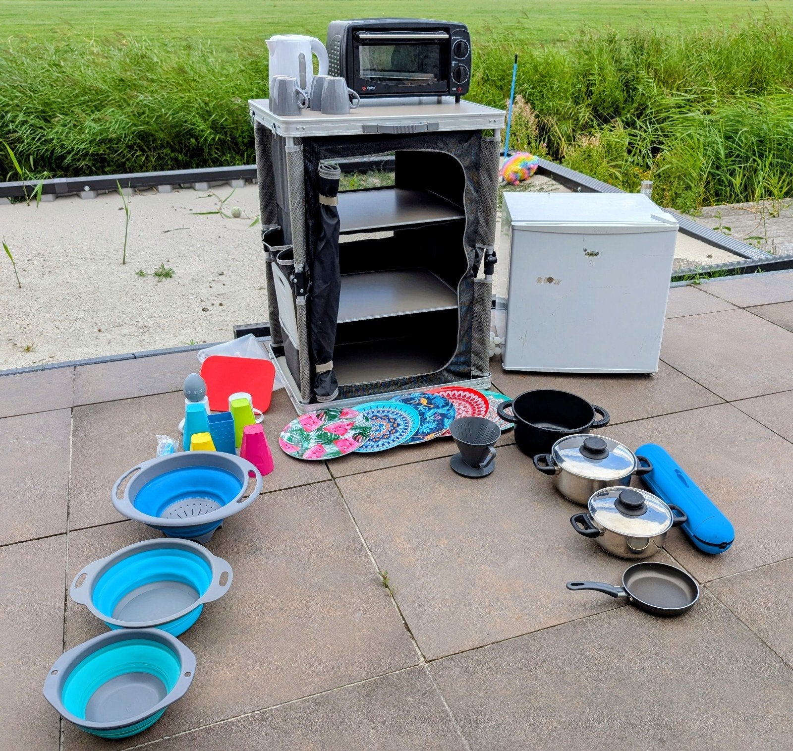 Complete kampeeruitrusting  tent of vouwwagen, Caravans en Kamperen, Ophalen, Zo goed als nieuw