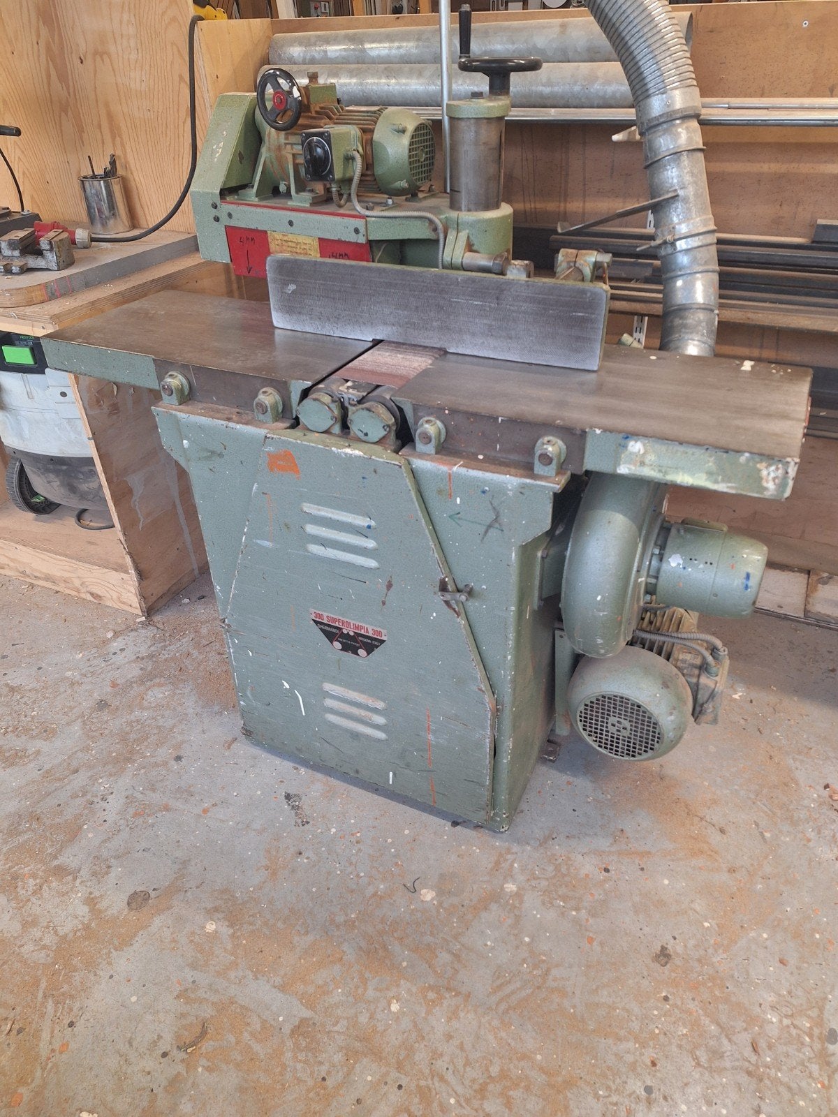 Horizontale kantenschuurmachine 380V, Doe-het-zelf en Verbouw, Ophalen of Verzenden, Gebruikt, 1200 watt of meer, Bandschuurmachine