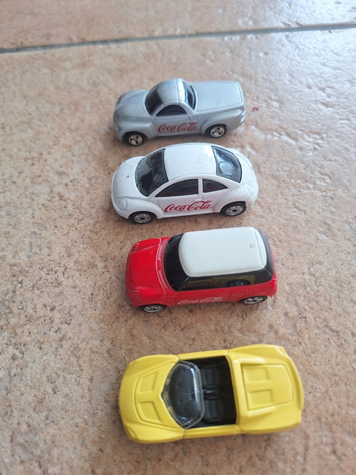 Set van 4 Coca-Cola  speelgoedauto's, Ophalen of Verzenden, Gebruikt