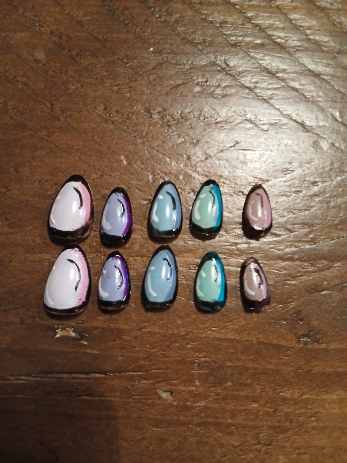 Leuke pastelkleurige nail art set voor feestjes of dagelijks, Ophalen of Verzenden