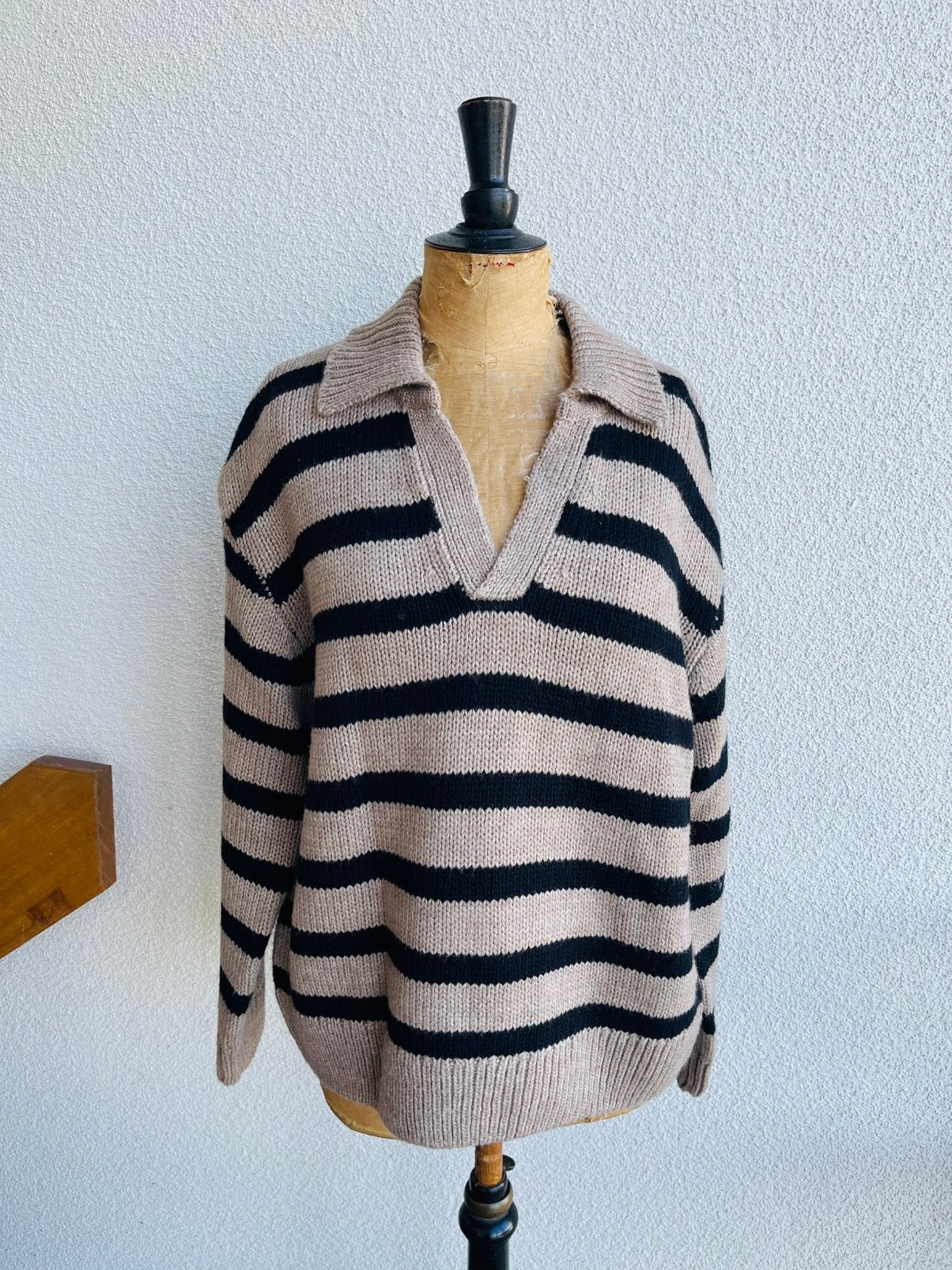 Leuke Bruin Zwart Gestreepte Trui van ZARA, maat L, Bruin, Maat 42/44 (L), Ophalen of Verzenden, Zo goed als nieuw