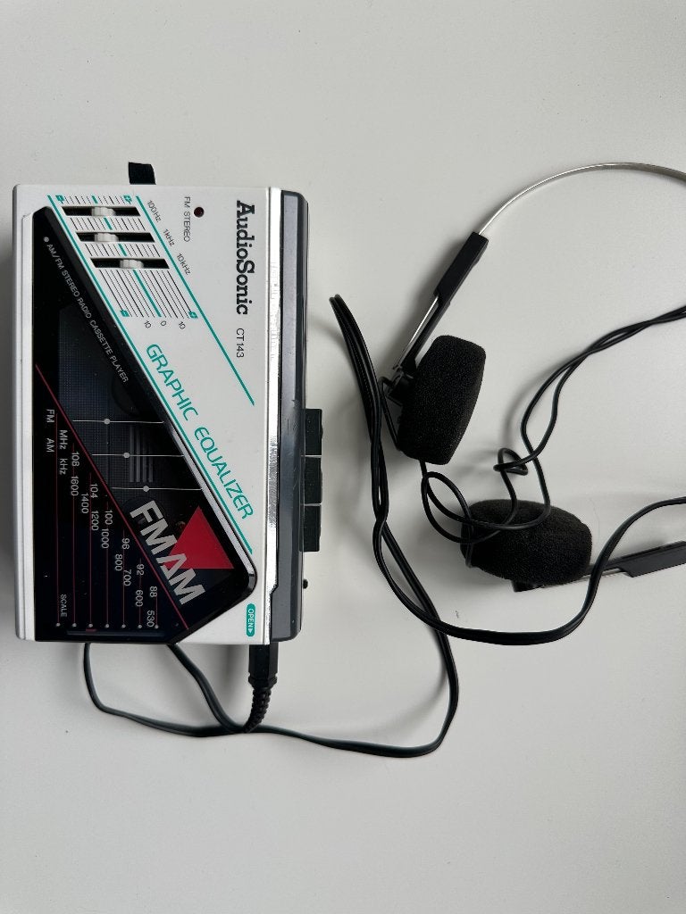 Vintage AudioSonic draagbare radio-cassettespeler, Ophalen, Gebruikt, Overige typen