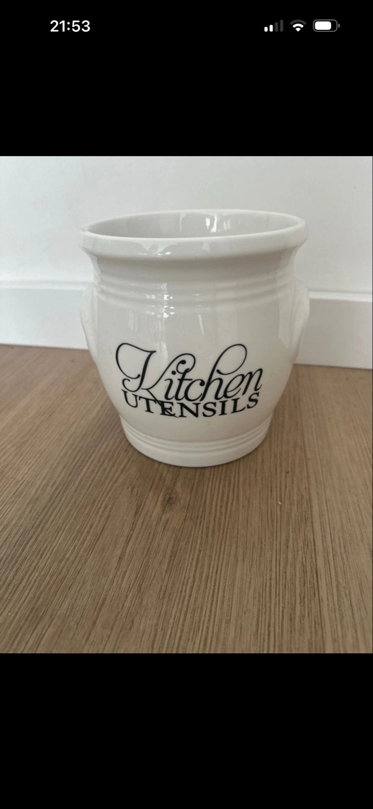 Riviera Maison Kitchen Utensils Pot & Theepot Set, Huis en Inrichting, Zo goed als nieuw, Steen/keramiek, Wit, Riviera Maison