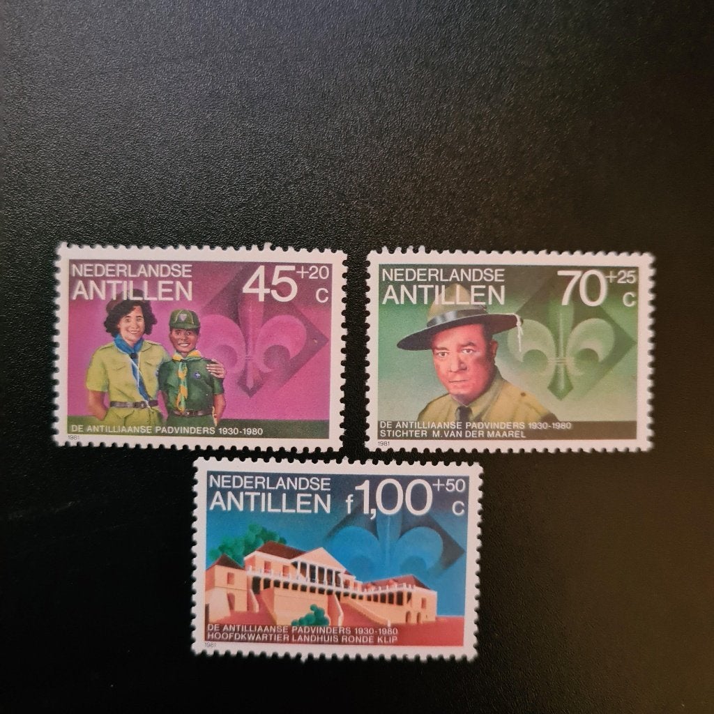 Nederlandse Antillen 1981 (mi 450-452) scouting padvinderij, Verzenden, Postfris, Overige thema's