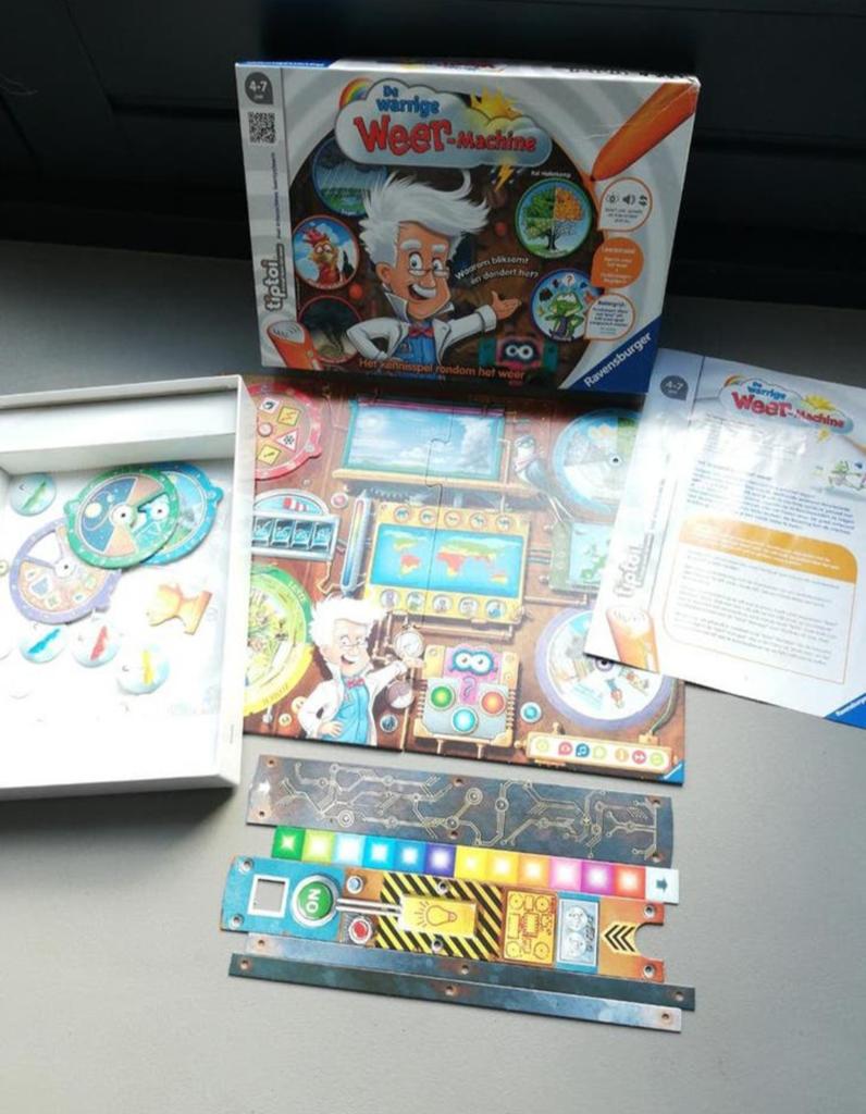 De Warrige Weer-Machine Tiptoi Ravensburger, Een of twee spelers, Ophalen of Verzenden, Zo goed als nieuw, Ravensburger
