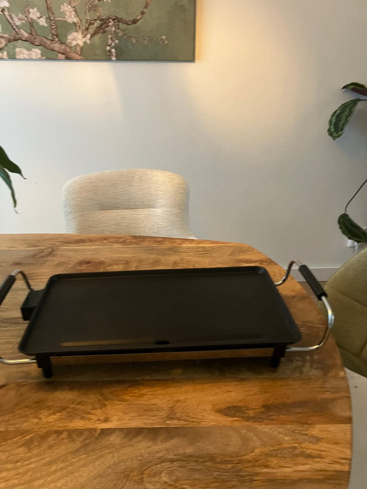 Grote elektrische grillplaat / bakplaat (teriyakiplaat), Ophalen of Verzenden, Zo goed als nieuw, Tafelgrill