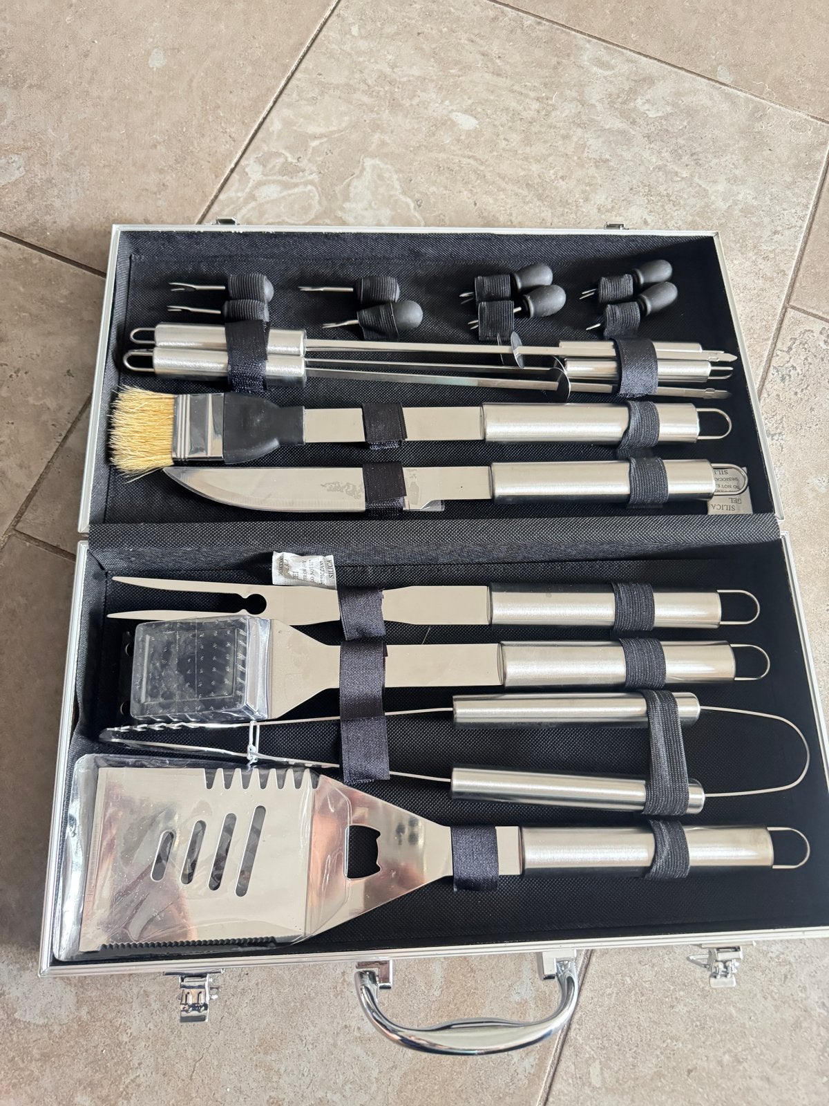 BBQ Gereedschap Set in Aluminium Koffer - Ceruzo, Ophalen of Verzenden, Nieuw