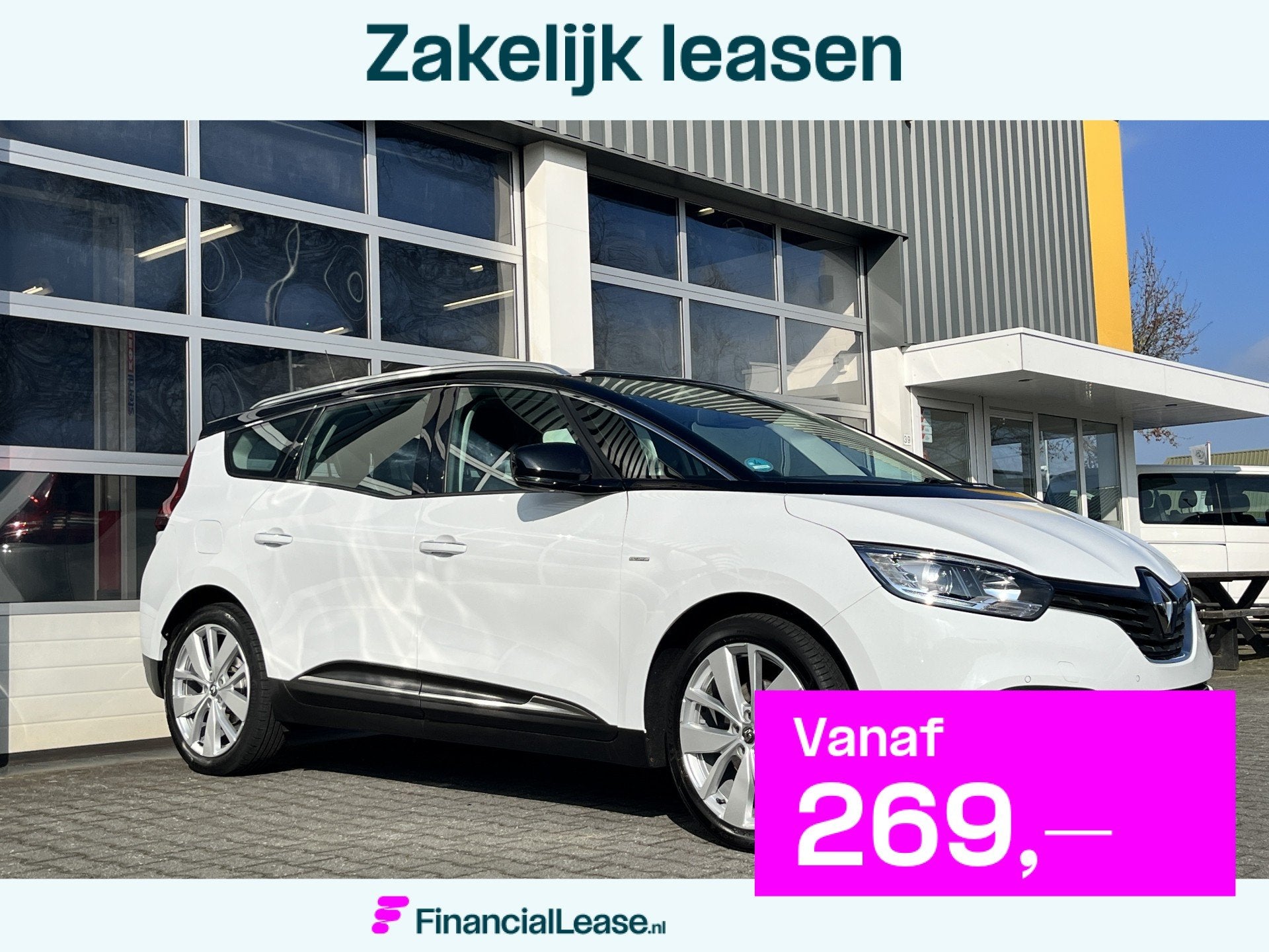 Renault Grand Scénic 1.3 TCe Limited Airco Cruise control P, Voorwielaandrijving, 4 cilinders, 116 pk, Wit