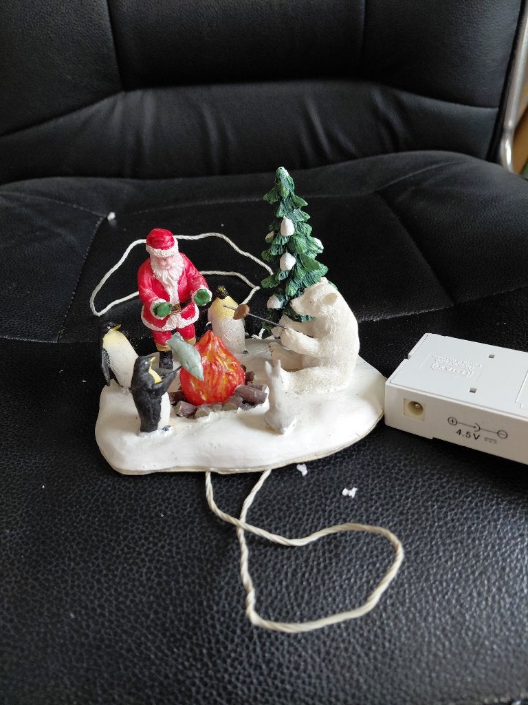 Kerstdorp; verlichte figuren en kersttaferelen, Ophalen, Gebruikt