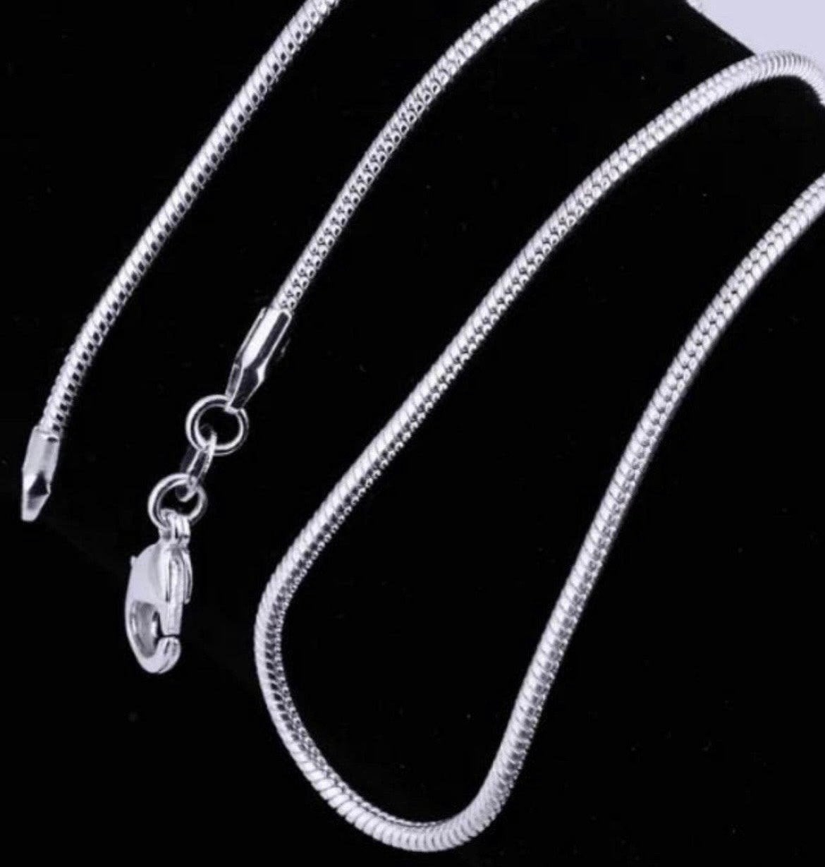 Nieuwe ronde schakel ketting 50 cm sterling zilver, Ophalen of Verzenden, Nieuw, Zilver, Zilver