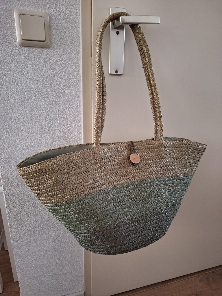 Mooie ruime strandtas, Ophalen of Verzenden, Gebruikt, Groen, Overige typen