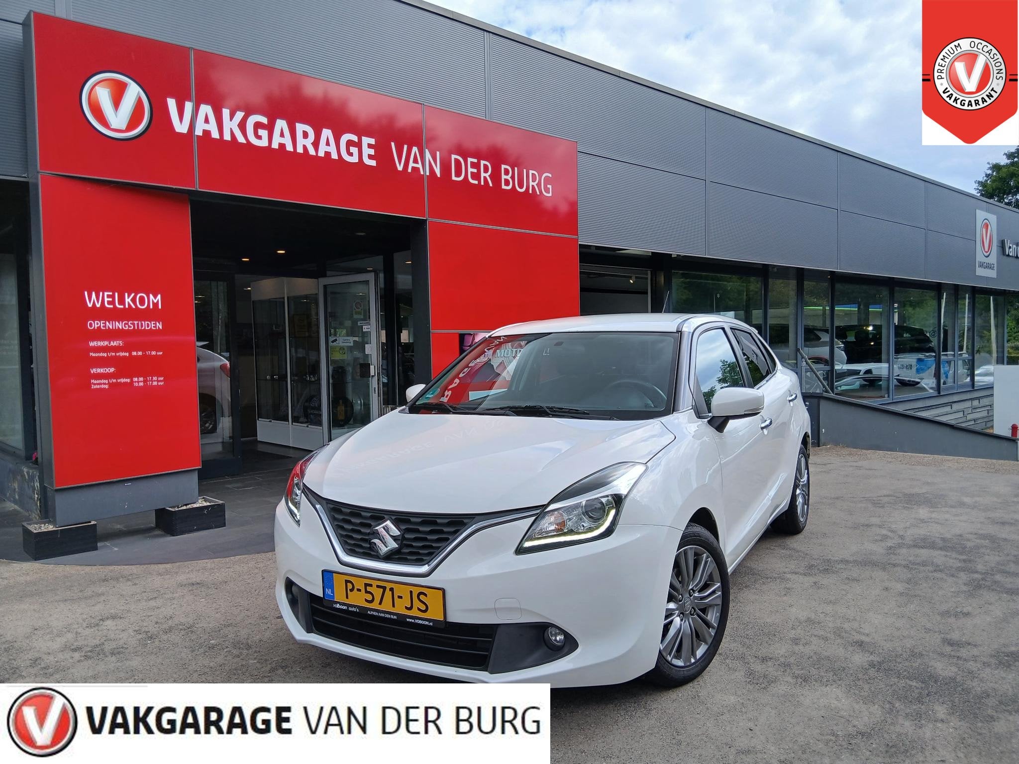 Suzuki Baleno 1.0 Boosterjet High Executive Camera, Auto's, Suzuki, Stof, Gebruikt, Wit, Bedrijf