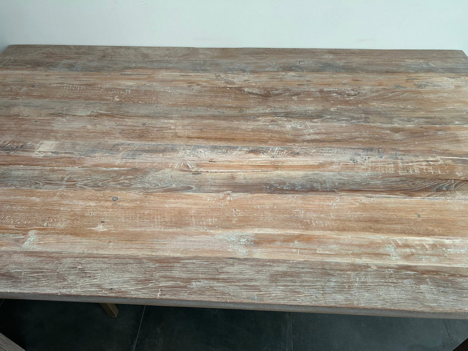 Houten eettafel en 6 Toledo leren stoelen. Ook los te koop!, Gebruikt, 200 cm of meer, Rechthoekig, 50 tot 100 cm
