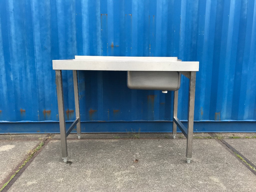 RVS spoelbak blad - los element unit met 2 x los onderstel, Ophalen, Gebruikt, 50 tot 100 cm, Minder dan 100 cm