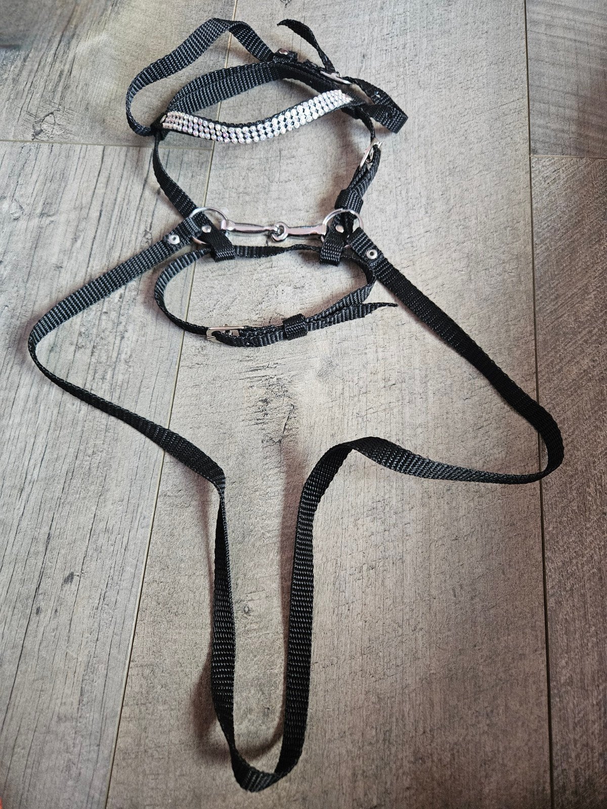 zwart hoofdstel met glitterfrontriem, Ophalen of Verzenden, Nieuw