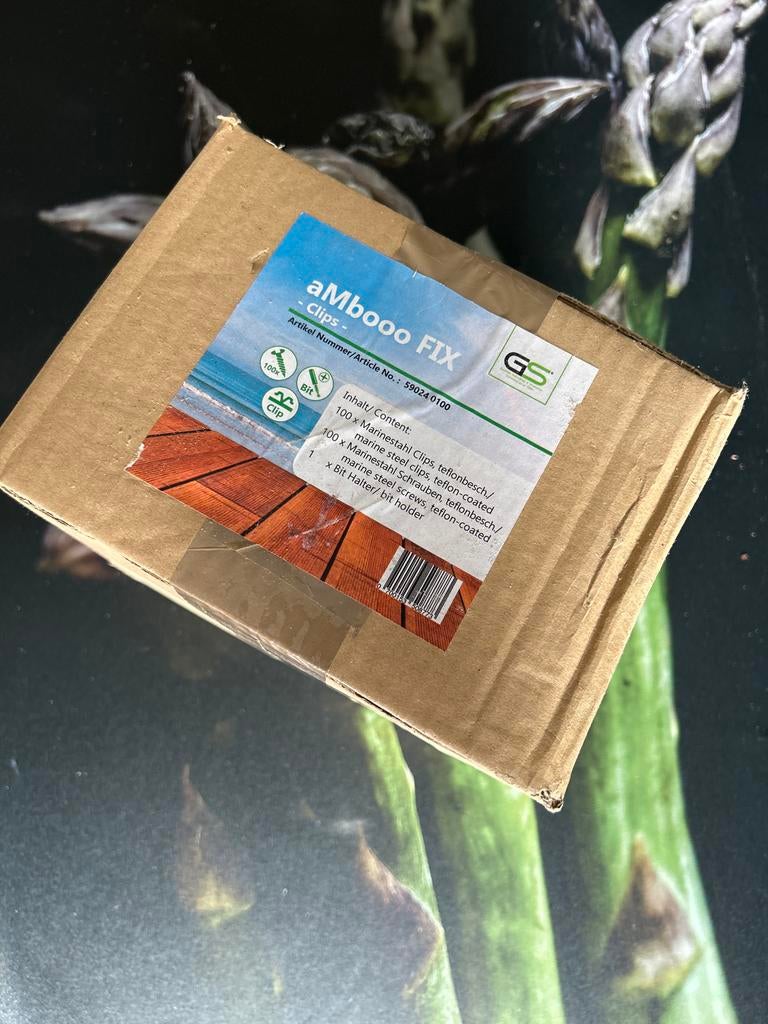 Ambooo fix clips voor bevestigen terras planken, Doe-het-zelf en Verbouw, Ophalen of Verzenden, Nieuw, Overige typen, Rvs